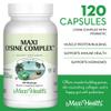 Maxi Health Lysine Complex with Probiotics - L-Lysine 1000mg for Protein Synthesis Canker Sores, and Skin  60 Capsules view 3