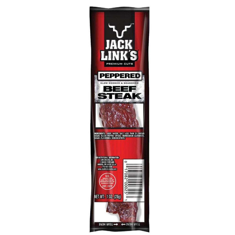 Jack Link's Premium Cuts Beef Steak, Peppered, Jumbo, 1-Ounce (Pack of 12)