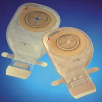 MCK50454900 - Ostomy Pouch Assura EasiClose One-Piece System 10 Inch Length 15-43 mm Stoma Drainable Convex Light, Trim To Fit