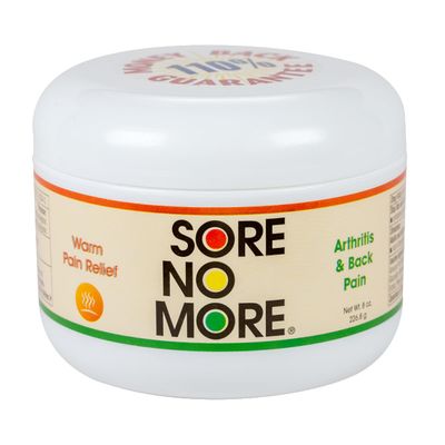 Sore No More Warm Arthritis Pain Relief Cream Targeted Reliever for Back, Neck, Hands & Feet Soothing & Fast-Acting Formula for Aches and Pains Non-Greasy with Orange Aroma 8 oz