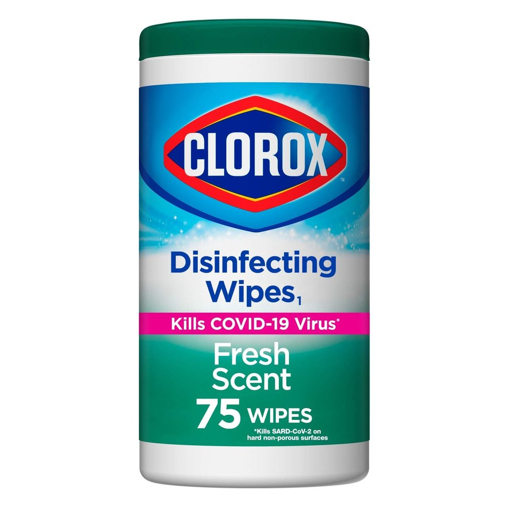 Clorox Disinfecting Cleaning Wipes, Bleach Free, Fresh Scent, 75 Count (Pack May Vary)