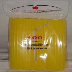 200 Drinking Straws - Flex/Flexible Drinking Straws - Yellow - Luau - Wedding - Party - Anniversary Supplies