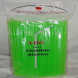 500 Drinking Straws - Flex/Flexible Drinking Straws - Lime Green - Luau - Wedding - Party - Anniversary Supplies
