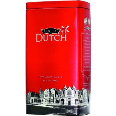 Cocoa dutch, 100% cocoa powder 400g (14.10Oz) for baking and drinking in premium aluminium tins