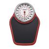 Salter Pro-Helix Professional Oversized Bathroom Scale with Black/Red Powder-Coated Steel Coated Base, Anti-Slip Bath Mat, 400 LB Capacity, Analog Scale, 18.25 x 13.0 Inch, Black/Red view 1