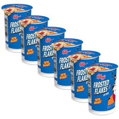 Kelloggs Cereal In Cup Frosted Flakes 2.1 Oz Each ( 6 In A Pack )