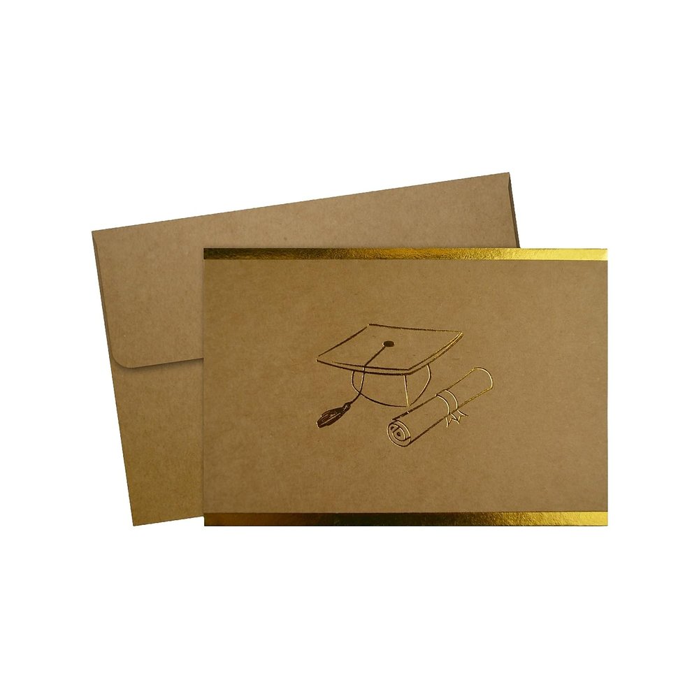 Great Papers! Grad-Itude Gold Foil Thank You Note Card & Envelopes, 4.875" x 3.375", 50 count (2020032)