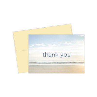 Great Papers! Serene Thank You Note Card & Envelopes, 4.875" x 3.375", 50 count (2020036)