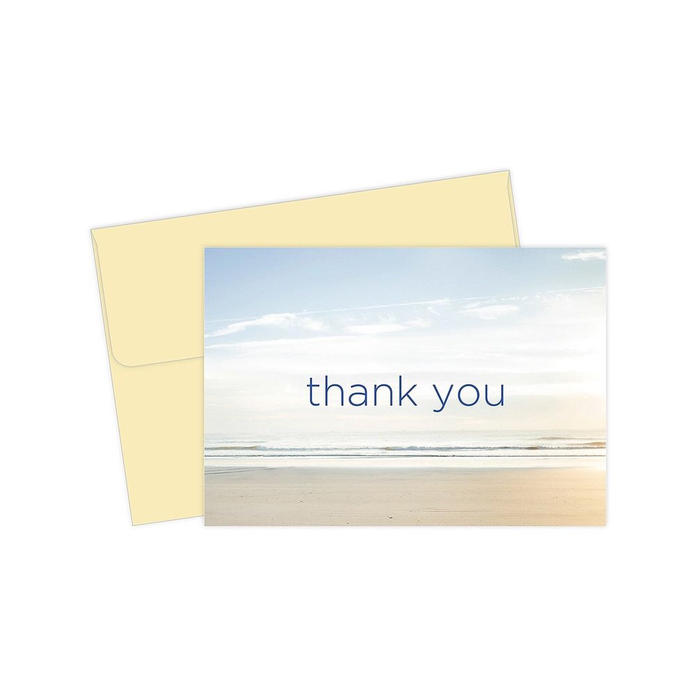 Great Papers! Serene Thank You Note Card & Envelopes, 4.875" x 3.375", 50 count (2020036)