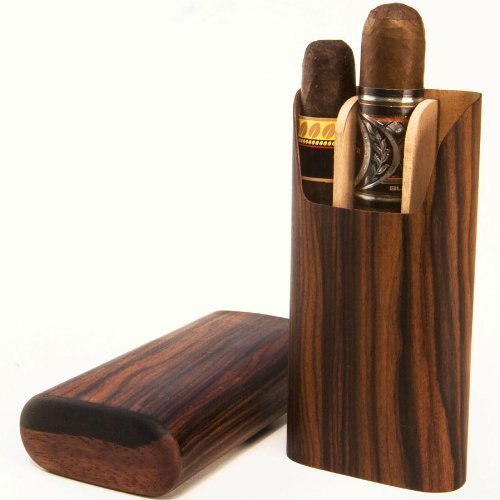 Brizard & Co Ebony 3 Finger Cigar Case