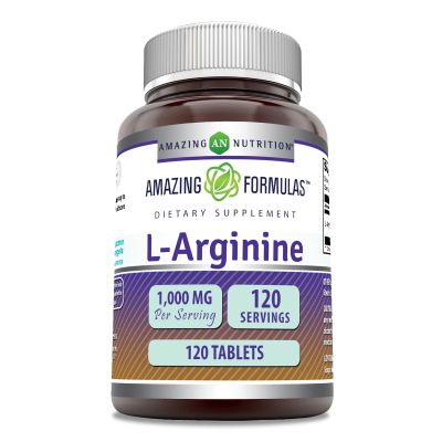 Amazing Formulas L-Arginine Supplement | 1000 Mg Per Serving | Tablets | Amino Acid Supplement for Women & Men | Non-GMO | Gluten Free | Made in USA (1 Pack | 120 Count)