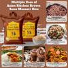 Asian Kitchen Brown Sona Masoori Aged Rice 10-Pound Bag, 10lbs (4.54kg) Short Grain Rice ~ All Natural | Gluten Friendly | Vegan | Indian Origin | Export Quality view 3