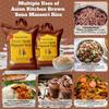 Asian Kitchen Brown Sona Masoori Aged Rice 20-Pound Bag, 20lbs (9.08kg) Short Grain Rice ~ All Natural | Gluten Friendly | Vegan | Indian Origin | Export Quality view 3