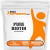 BulkSupplements.com Pure Biotin Powder - as Vitamin B7, Biotin Vitamins for Hair, Skin and Nails - Gluten Free, 1mg per Serving, 500g (1.1 lbs) (Pack of 1) view 1