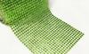 5" 1 Yard Apple Green Diamond Mesh Wrap Roll Crystal Rhinestone Sparkle Ribbon view 1