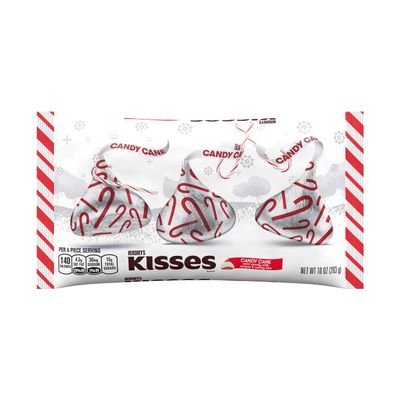 HERSHEY'S Kisses Chocolate Hershey Candy Cane, Kisses, Mint, 10 Oz