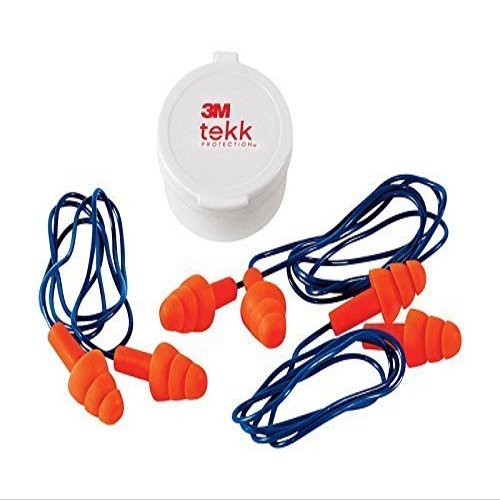 3M 25 dB Polyurethane Foam Ear Plugs Orange 3 pair