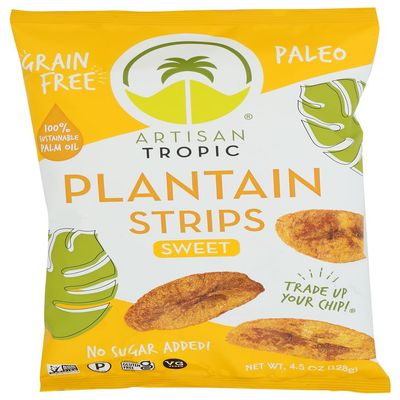 Artisan Tropic Plantain Strips: Naturally Sweet 4.5oz (12 Pack)