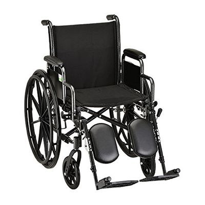 16 Inch Steel Wheelchair with Detachable Arms & Elevating Leg Rests - 1 Each/Each - 5160SE