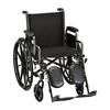 18 Inch Steel Wheelchair with Detachable Arms and Elevating Footrests - 1 Each/Each - 5180SE view 1