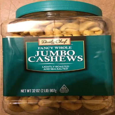 Daily Chef JUMBO CASHEWS Facny Whole 32 OZ