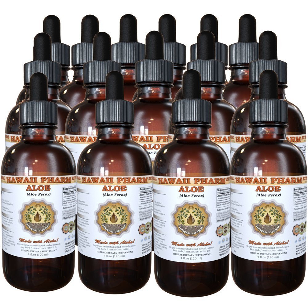Aloe Liquid Extract, Aloe (Aloe Ferox) Dried Leaf Powder Tincture Supplement 15x4 oz
