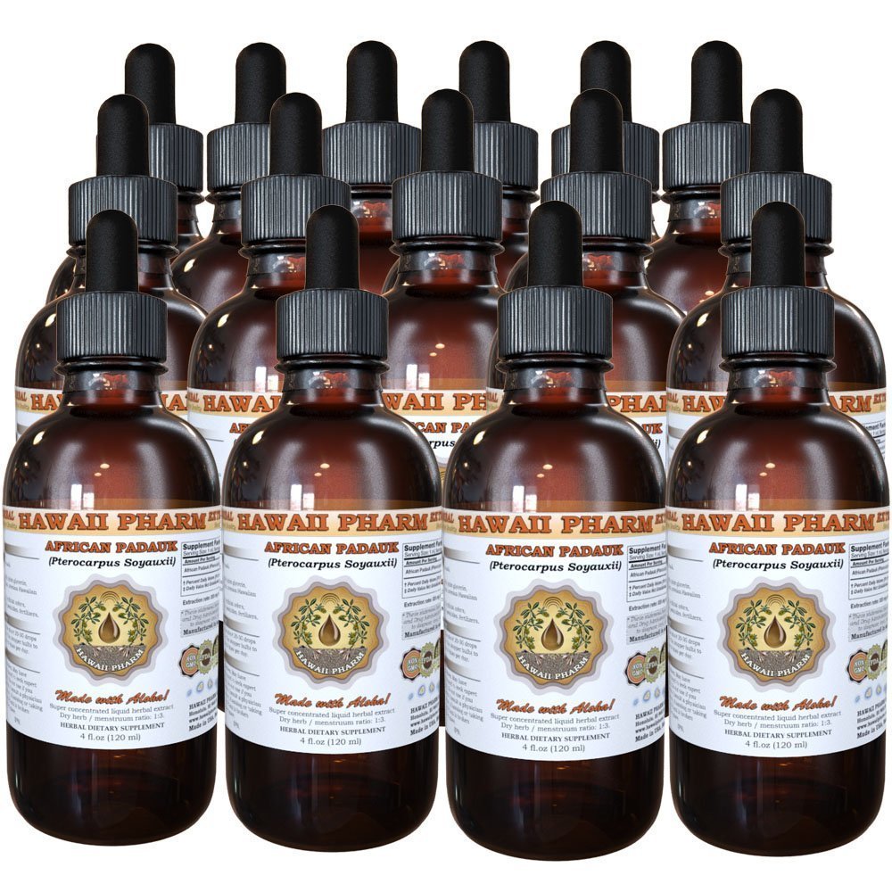 African Padauk Liquid Extract, African Padauk (Pterocarpus Soyauxii) Dried Bark Tincture Supplement 15x4 oz