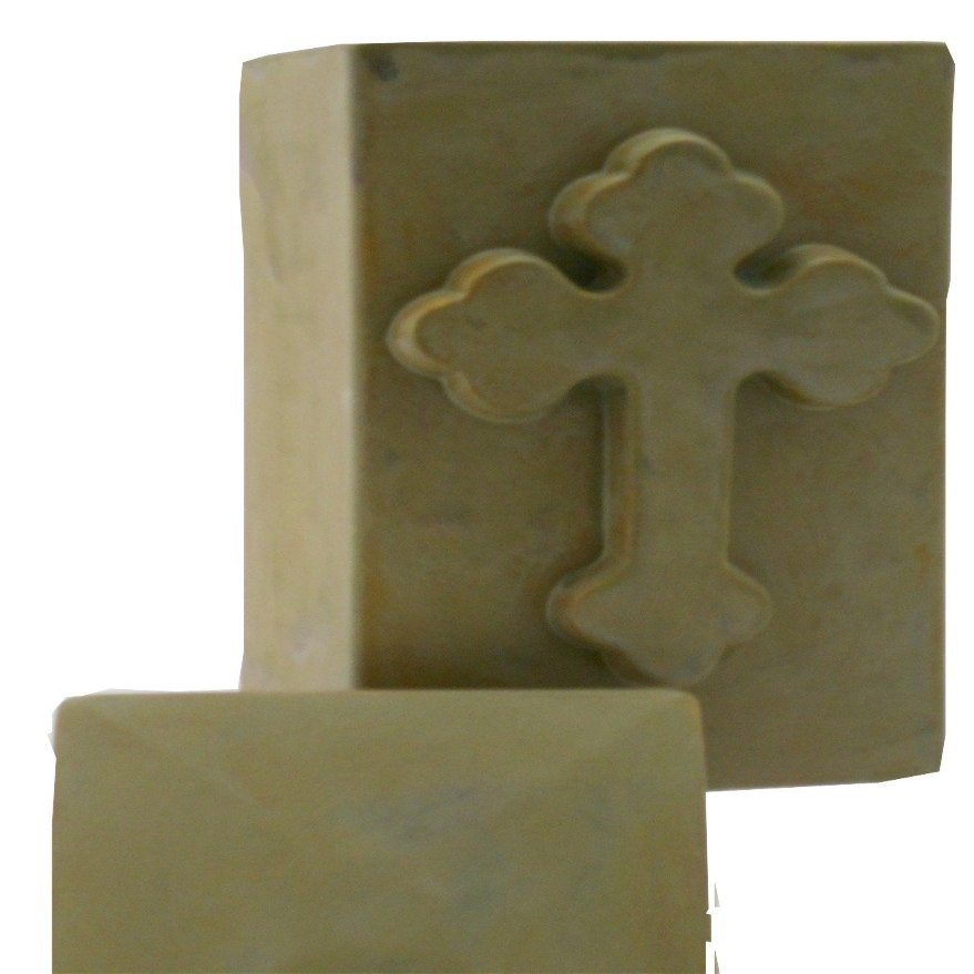 Pottery Green-Brown Cross Funeral Urn - Cremation Urn for Human Ashes - Hand Made Pottery