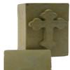 Pottery Green-Brown Cross Funeral Urn - Cremation Urn for Human Ashes - Hand Made Pottery view 1