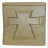 Pottery Green-Brown Cross Funeral Urn - Cremation Urn for Human Ashes - Hand Made Pottery view 3