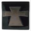 Black Gloss with Metallic Cross - Cross Funeral Urn - Cremation Urn for Human Ashes - Hand Made Pottery view 4