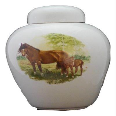 Horse-Funeral Urn - Cremation Urn for Human Ashes - Hand Made Pottery