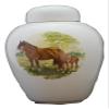 Horse-Funeral Urn - Cremation Urn for Human Ashes - Hand Made Pottery view 1
