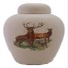Deer -Funeral Urn - Cremation Urn for Human Ashes - Hand Made Pottery view 2