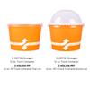 Karat [12oz - 1000 ct] Paper Ice Cream Cups & Soup Bowls for Hot/ Cold Food - Ideal for Soup, Ice Cream, Gelato, Yogurt and Snacks - Orange view 4