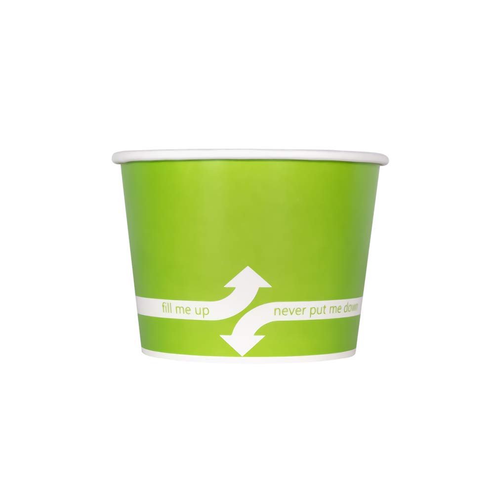 Karat [16oz - 1000 ct] Paper Soup Bowls for Hot/ Cold Food - Ideal for Soup, NoodIes, Pasta and Snacks - Green