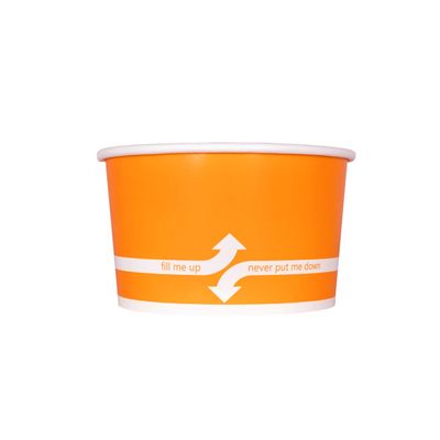 Karat [20oz - 600 ct] Paper Ice Cream Cups & Soup Bowls for Hot/ Cold Food - Ideal for Soup, Ice Cream, Gelato, Yogurt and Snacks - Orange