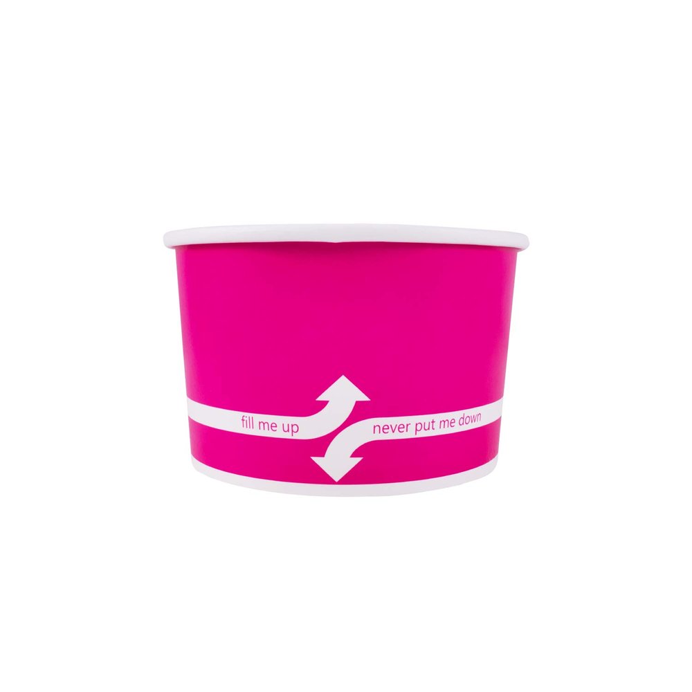 Karat [20oz - 600 ct] Paper Ice Cream Cups & Soup Bowls for Hot/ Cold Food - Ideal for Soup, Ice Cream, Gelato, Yogurt and Snacks - Pink