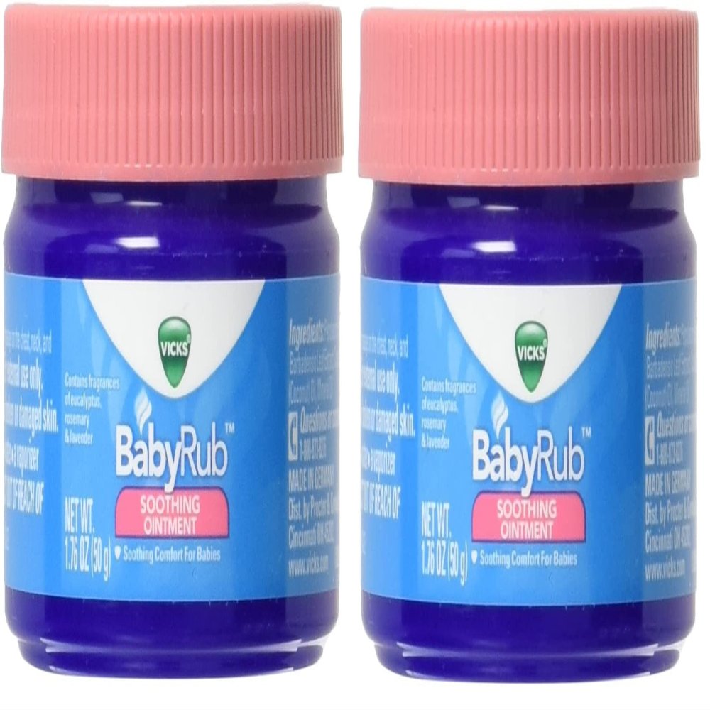 Vicks BabyRub Soothing Vapor Ointment - 1.76 oz - Pack of 2