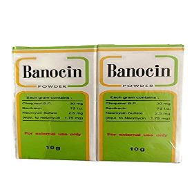 2 X Banocin Antibiotic Powder - Infected Cuts Wounds T