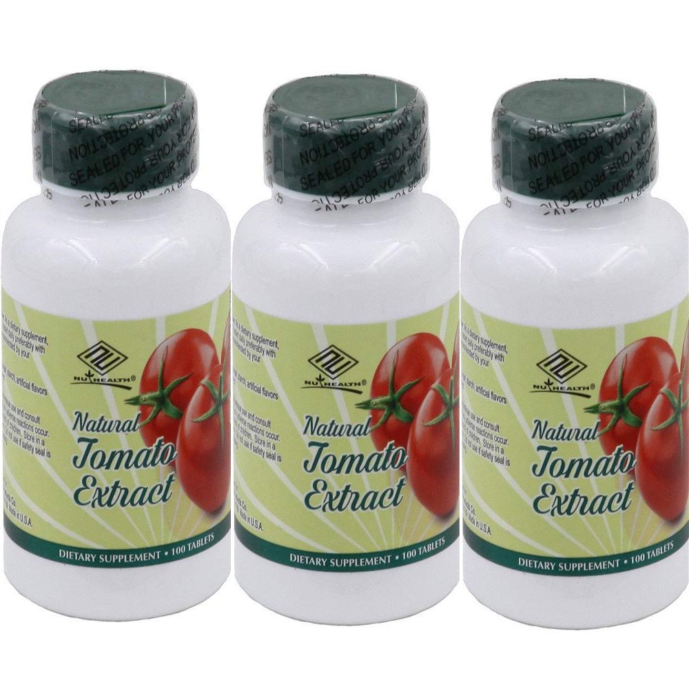 3 Packs Natural Tomato Extract w/ Lycopene (100 Tablets)
