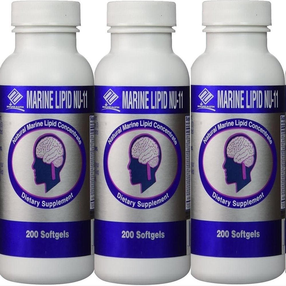 3 packs Marine Lipid NU-11 (200 Softgels)