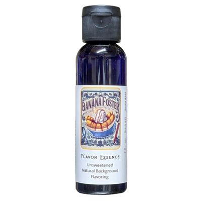 BANANA FOSTER Flavoring by Flavor Essence [2 Ounces- Unsweetened, Natural, Gourmet-Level] Several drops & Stir into Coffee, Tea, Cocoa, Seltzer, Oatmeal, Yogurt, Batters, Doughs, Cookie/Muffin Mixes