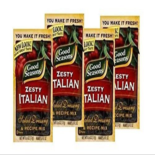 Good Seasons Zesty Italian Dressing & Recipe Seasoning Mix, 0.6 Oz (Pack of 4)
