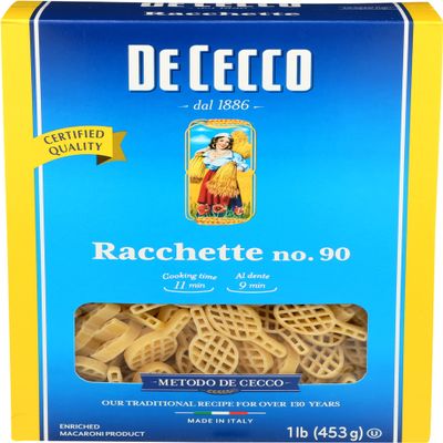 DE CECCO PASTA Racchette Pasta, 16 OZ