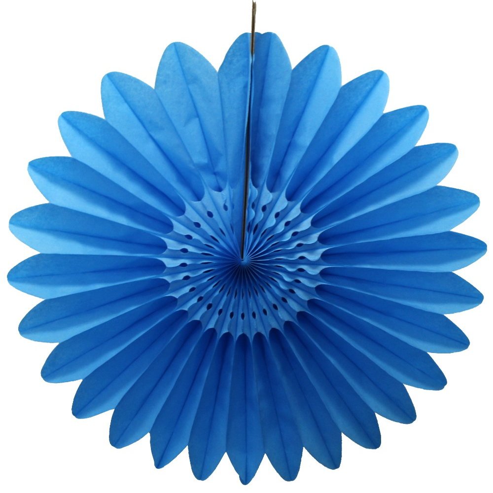 3-Pack 18 Inch Tissue Paper Fanburst (Turquoise)