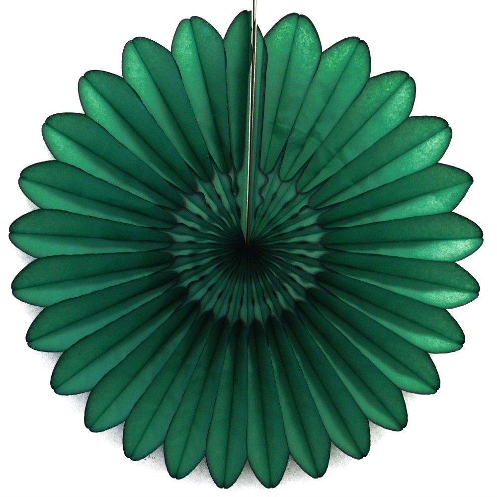 3-Pack 18" Tissue Paper Fanburst (Dark Green)