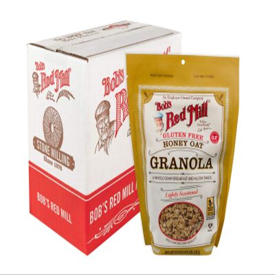 Bob's Red Mill Gluten Free Honey Oat Granola, 12oz (Pack of 4) - Gluten Free, Whole Grain, Kosher