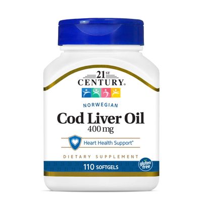 21st Century Cod Liver Oil Softgels, 110 Count (Pack of 3)