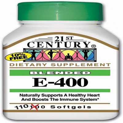 21st Century E 400 I.U. (Dl-Alpha) Softgels, 110 Count (Pack of 3)